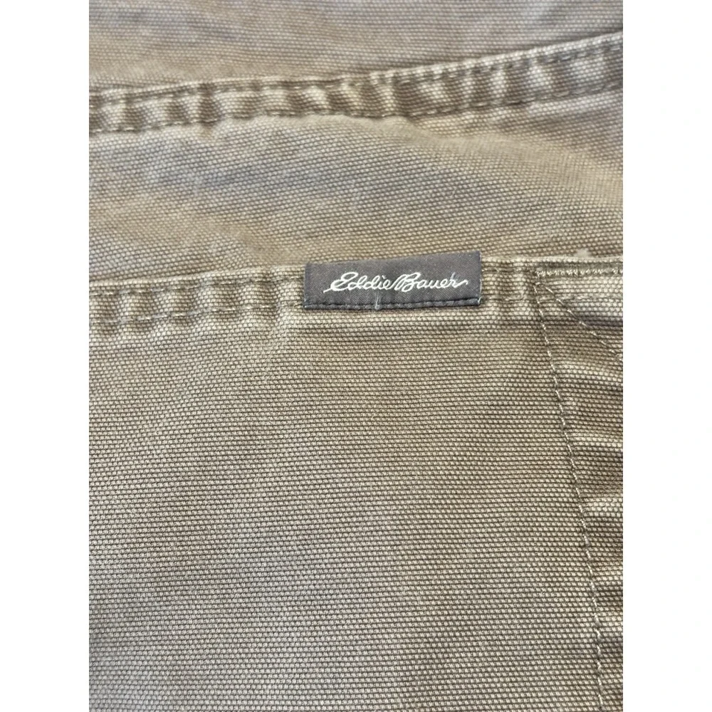 Eddie Bauer Mens 33x28 Brown Heavy Duck Canvas Utility Outdoor Work Pants Gorpco